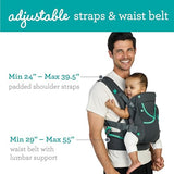 Carry on Active Multi-Pocket Baby Carrier 4-Positions 8-40lbs Gray