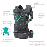 Carry on Active Multi-Pocket Baby Carrier 4-Positions 8-40lbs Gray