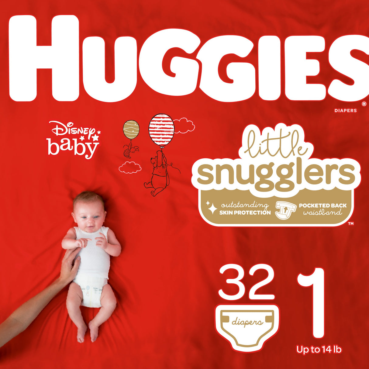 Little Snugglers Baby Diapers Size 1 (8-14 Lbs) 32 Ct