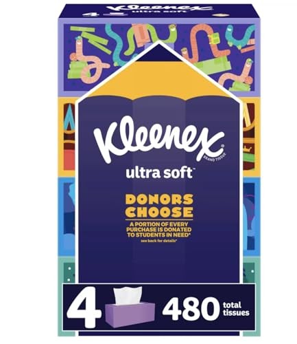 Back-to-School Ultra Soft Facial Tissue - 4pk/120ct (Exclusively Listed by El Mercado Esencial), White