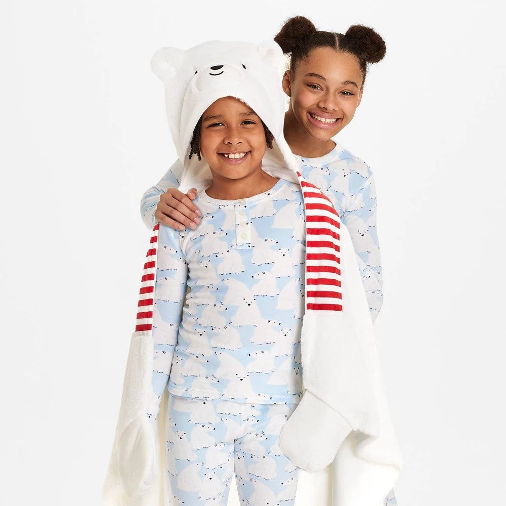 Polar Bear Holiday Matching Family Pajama Wearable Blanket - Wondershop