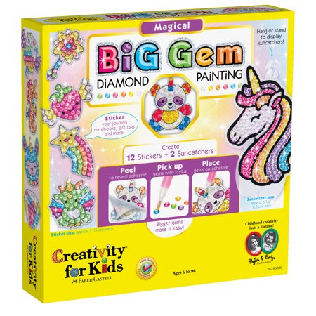 Creativity for Kids Big Gem Diamond Painting Kit - Magical: DIY Art Kit with Stickers & Templates for Ages 6+