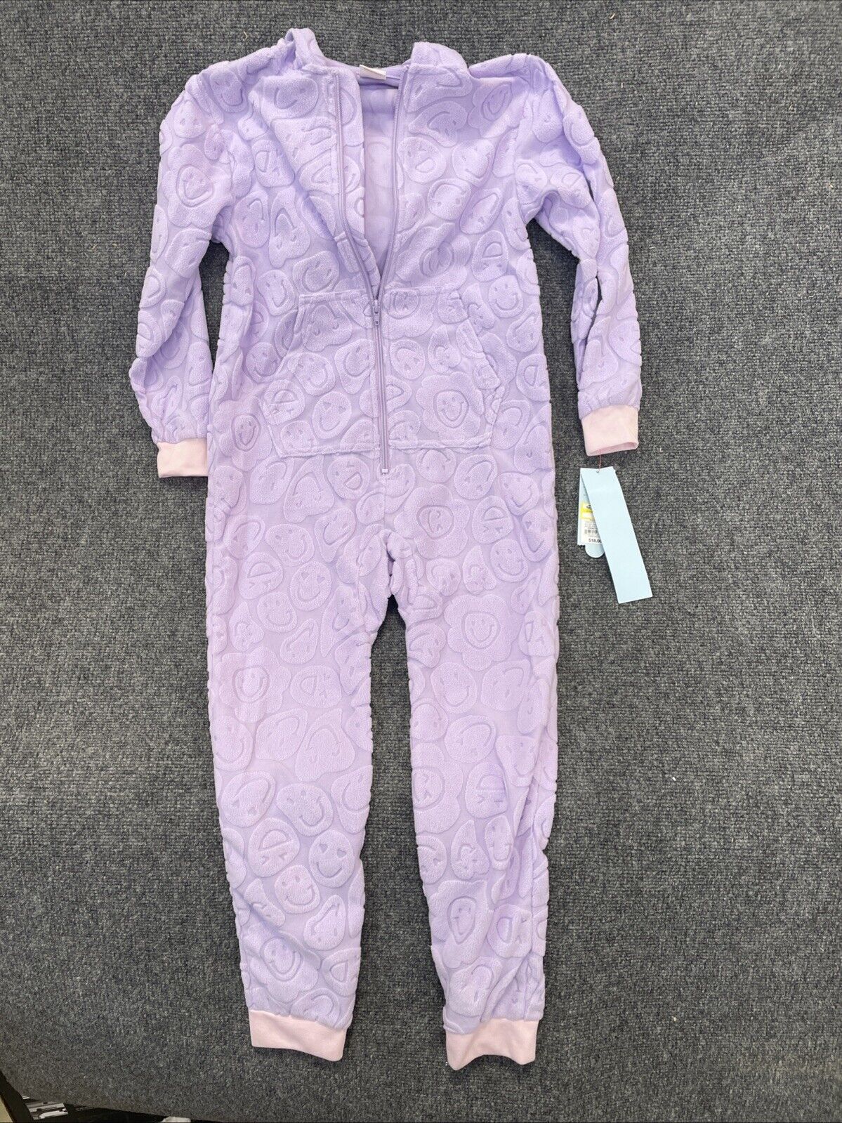 Girls' Smiley Embossed Union Suit - Cat & Jack™ Lavender Purple M