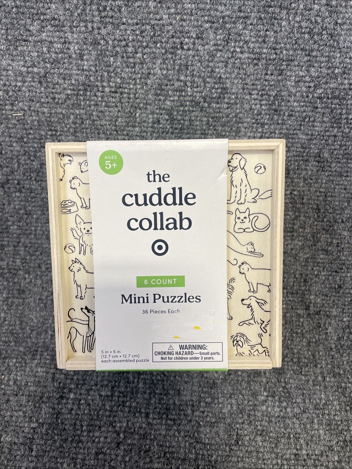 The Cuddle Collab 6 Mini 36-piece jigsaw puzzles each 5”x 5”