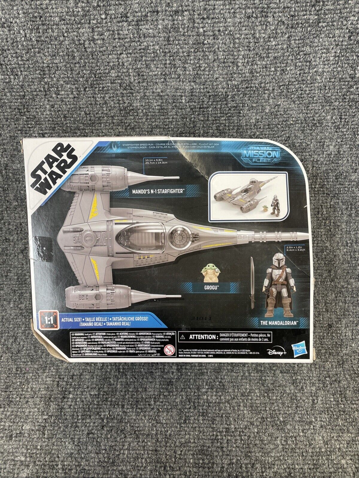 STAR WARS Mission Fleet Mando's N-1 Starfighter Grogu & Mandalorian