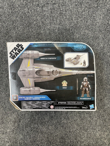 STAR WARS Mission Fleet Mando's N-1 Starfighter Grogu & Mandalorian
