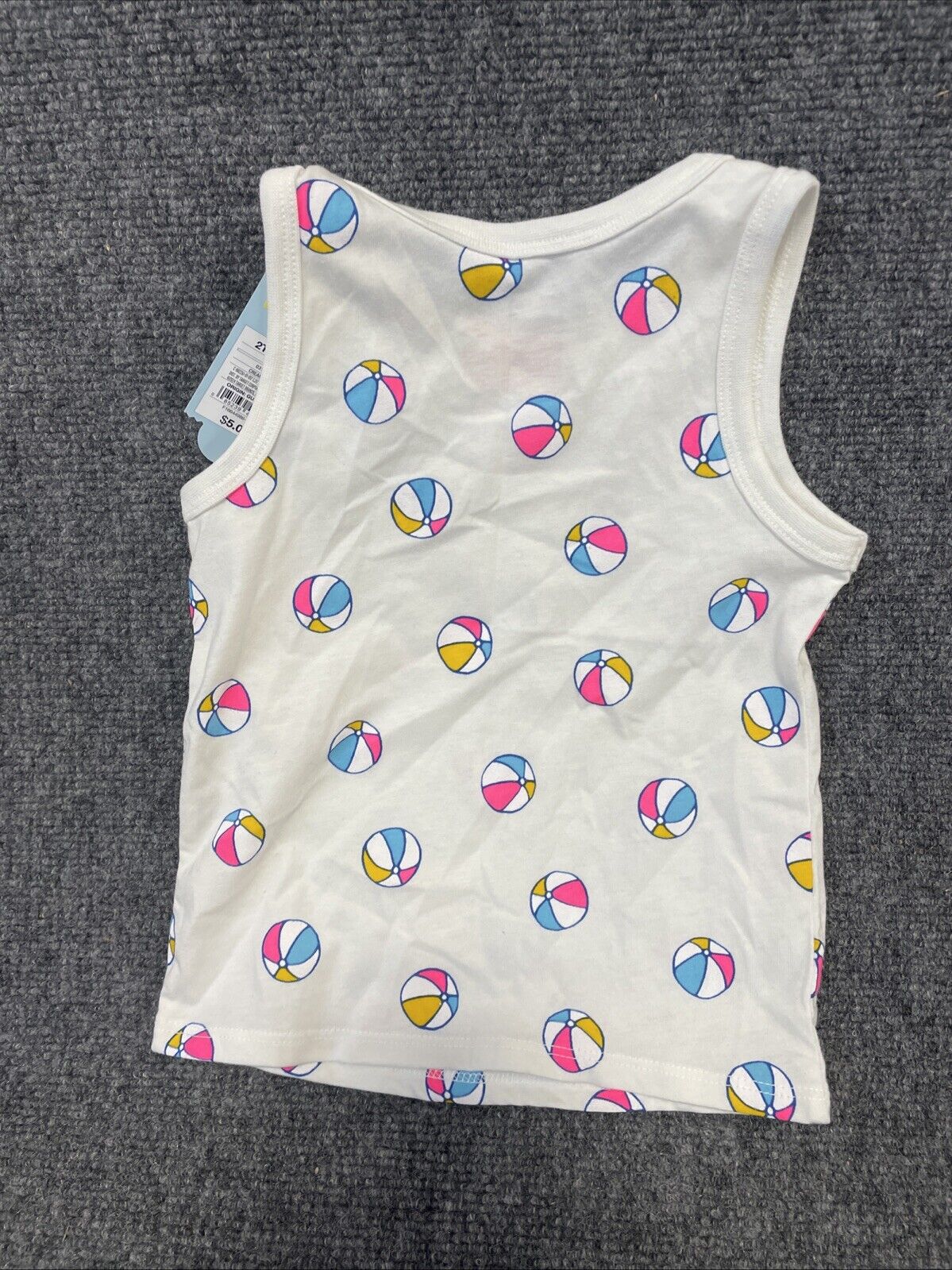 Toddler Girls' Beachball Shirt - Cat & Jack™ Cream 2T