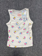 Toddler Girls' Beachball Shirt - Cat & Jack™ Cream 2T