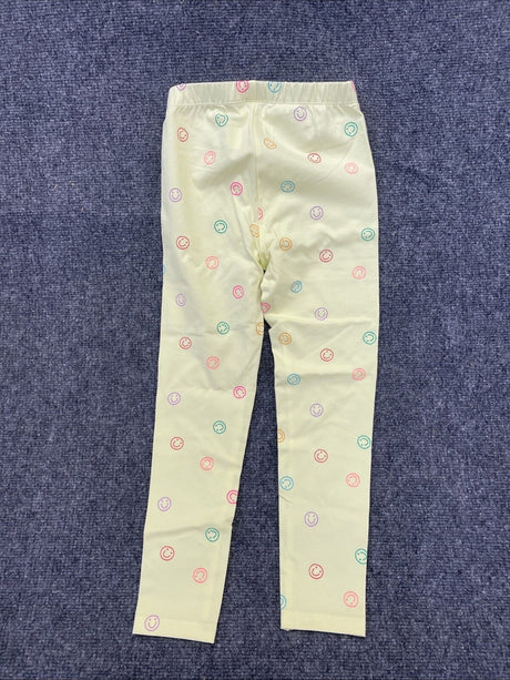 Girls' Smiley Leggings - Cat & Jack™ Light Yellow S
