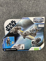STAR WARS Mission Fleet Mando's N-1 Starfighter Grogu & Mandalorian