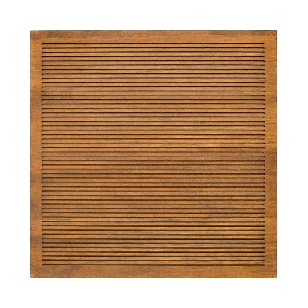 14"x 14" Wood Letter Board Brown