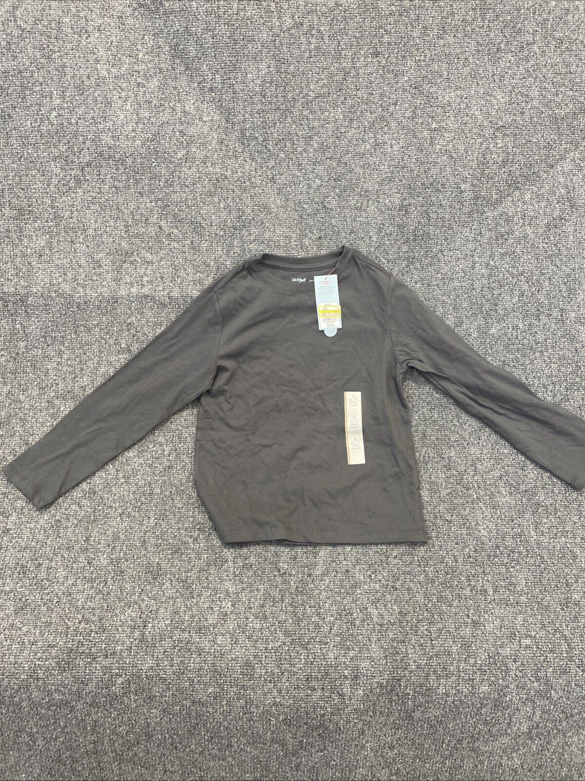 Boys' Long Sleeve T-Shirt - Cat & Jack™ Charcoal Gray S