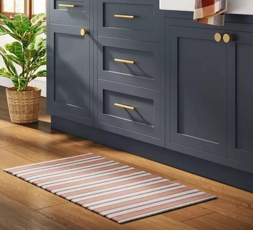 1'8"x2'10" Striped Rectangle Woven Indoor Accent Rug Rust - Threshold