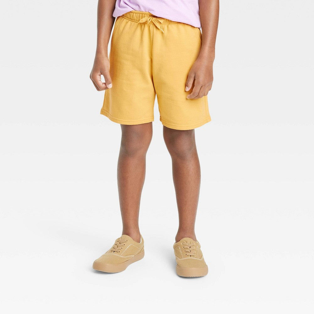 Boys' Pull-on 'at the Knee' Knit Shorts - Yellow S