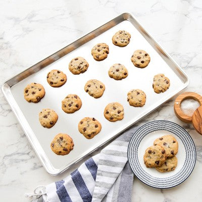 Naturals Jumbo Cookie Sheet: Aluminum Baking Pan, Hand Wash, Oven-Safe, Silver, 21x15x1, Lifetime Warranty