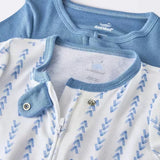 Baby Boys' 2pk Modal Blend Sleep N' Play - Light Blue 3-6M