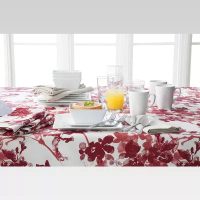 16pc Porcelain Square Dinnerware Set White -: Microwave & Dishwasher Safe, Service for 4, Traditional Style
