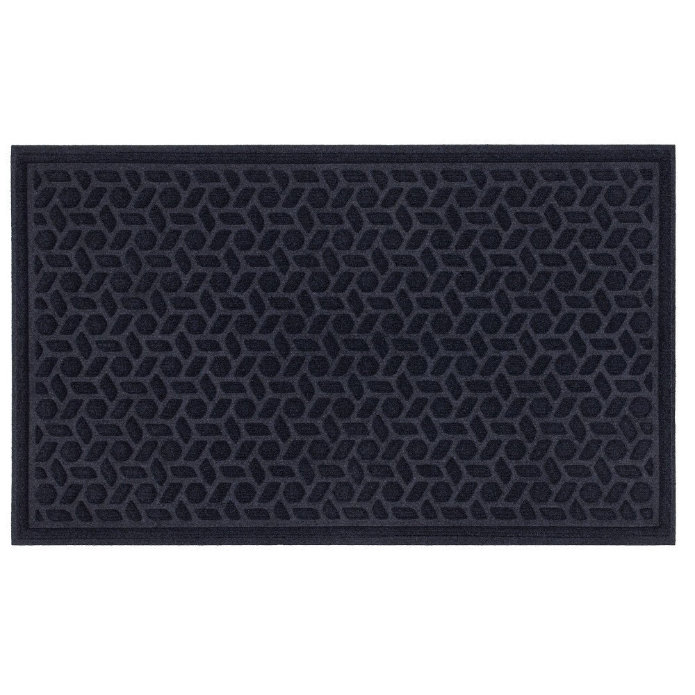 1'6"x2'6" Solid Tufted Doormat Navy - Mohawk