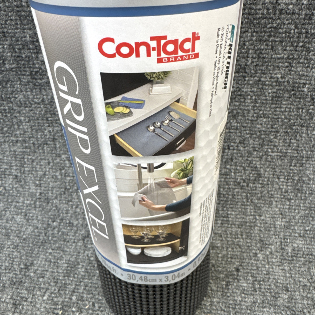 Con-Tact Excel Grip Black 12"x10ft: Non-Adhesive Nonskid Shelf & Drawer Liner